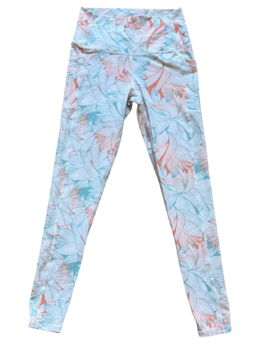 Buffbunny Orange & Turquoise Floral Patterned Leggings